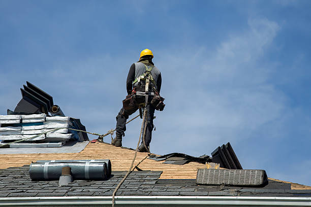 Professional Roofing technician working in Yulan, NY